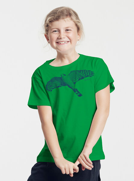 Peaces.bio - handbedruckte Biomode Bio-Kinder T-Shirt Sperber von Peaces.bio - handbedruckte Biomode