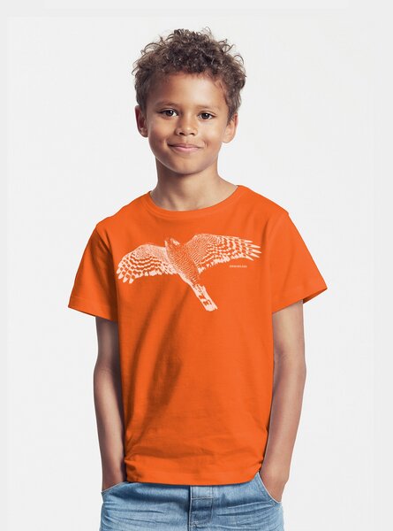 Peaces.bio - handbedruckte Biomode Bio-Kinder T-Shirt Sperber von Peaces.bio - handbedruckte Biomode