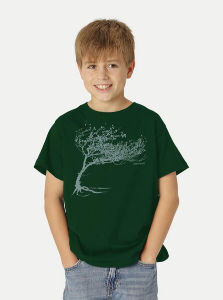 Peaces.bio - handbedruckte Biomode Bio-Kinder T-Shirt Windy Tree von Peaces.bio - handbedruckte Biomode