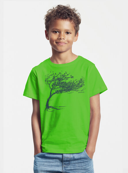 Peaces.bio - handbedruckte Biomode Bio-Kinder T-Shirt Windy Tree von Peaces.bio - handbedruckte Biomode