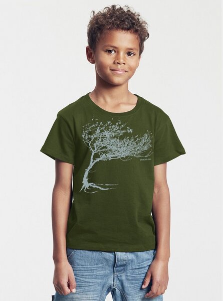 Peaces.bio - handbedruckte Biomode Bio-Kinder T-Shirt Windy Tree von Peaces.bio - handbedruckte Biomode