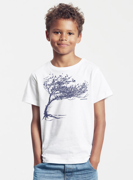 Peaces.bio - handbedruckte Biomode Bio-Kinder T-Shirt Windy Tree von Peaces.bio - handbedruckte Biomode