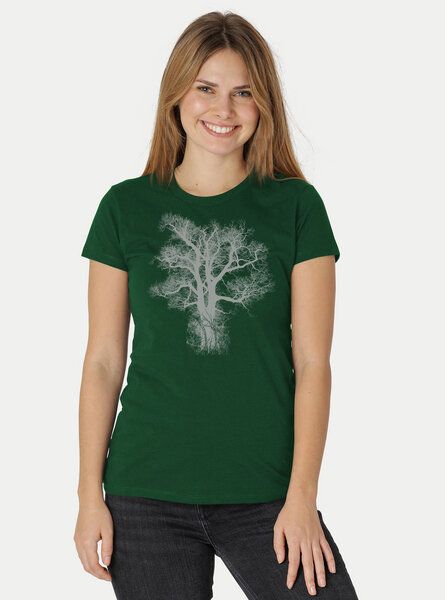 Peaces.bio - handbedruckte Biomode Damen Biobaumwoll T-Shirt Chestnut von Peaces.bio - handbedruckte Biomode