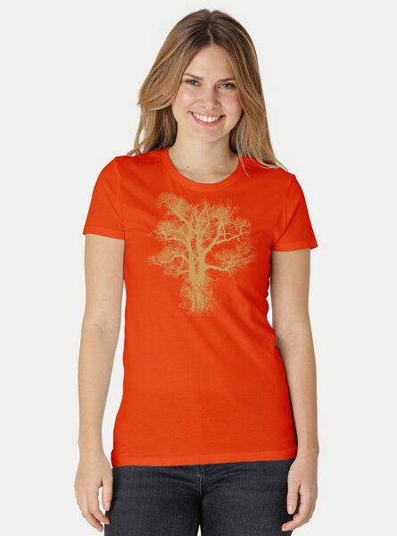 Peaces.bio - handbedruckte Biomode Damen Biobaumwoll T-Shirt Chestnut von Peaces.bio - handbedruckte Biomode