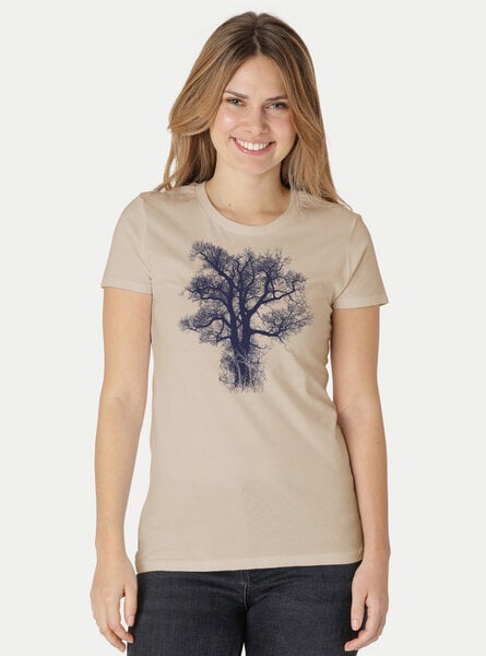 Peaces.bio - handbedruckte Biomode Damen Biobaumwoll T-Shirt Chestnut von Peaces.bio - handbedruckte Biomode