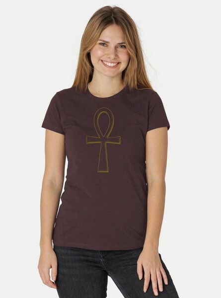Peaces.bio - handbedruckte Biomode Damen Fit T-Shirt Ankh Peaces.bio - handbedruckte Biomode Damen Fit T-Shirt Ankh von Peaces.bio - handbedruckte Biomode