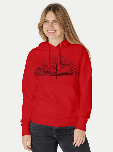 Peaces.bio - handbedruckte Biomode Damen Hoodie Landscape von Peaces.bio - handbedruckte Biomode