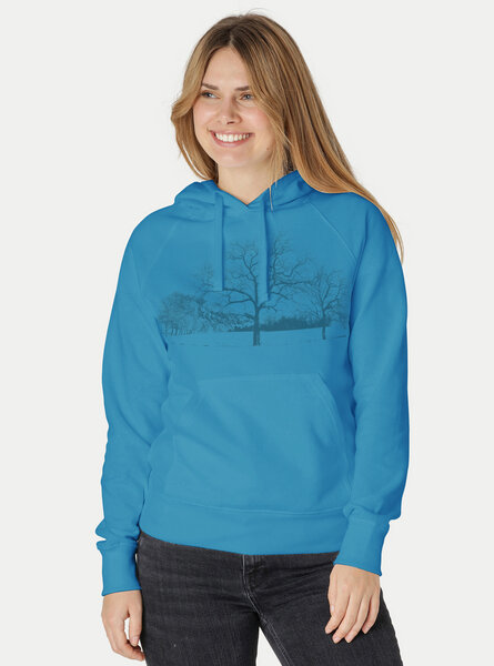 Peaces.bio - handbedruckte Biomode Damen Hoodie Landscape von Peaces.bio - handbedruckte Biomode