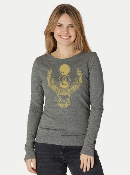 Peaces.bio - handbedruckte Biomode Damen Langarmshirt Cheper von Peaces.bio - handbedruckte Biomode