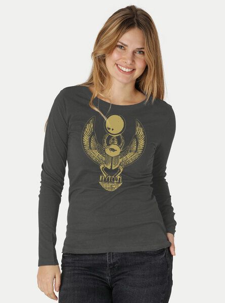 Peaces.bio - handbedruckte Biomode Damen Langarmshirt Cheper von Peaces.bio - handbedruckte Biomode
