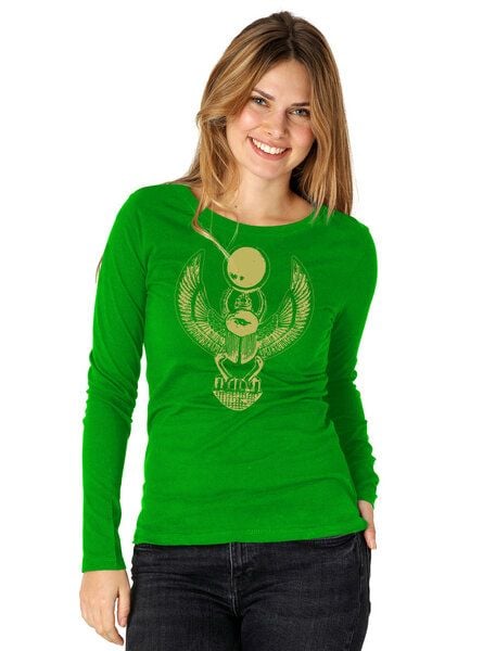 Peaces.bio - handbedruckte Biomode Damen Langarmshirt Cheper von Peaces.bio - handbedruckte Biomode