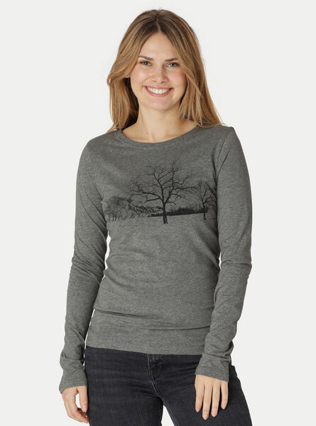 Peaces.bio - handbedruckte Biomode Damen Langarmshirt Landscape von Peaces.bio - handbedruckte Biomode