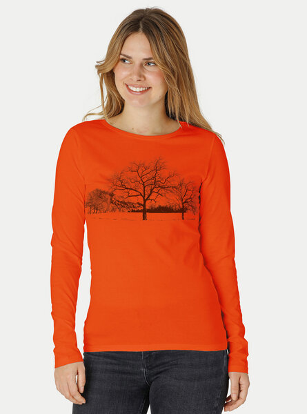 Peaces.bio - handbedruckte Biomode Damen Langarmshirt Landscape von Peaces.bio - handbedruckte Biomode