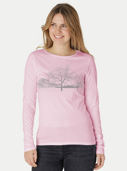 Peaces.bio - handbedruckte Biomode Damen Langarmshirt Landscape von Peaces.bio - handbedruckte Biomode