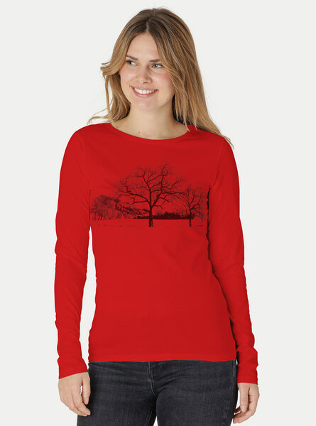 Peaces.bio - handbedruckte Biomode Damen Langarmshirt Landscape von Peaces.bio - handbedruckte Biomode