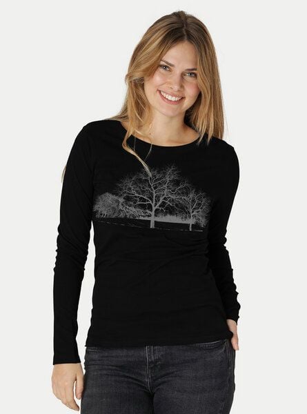 Peaces.bio - handbedruckte Biomode Damen Langarmshirt Landscape von Peaces.bio - handbedruckte Biomode