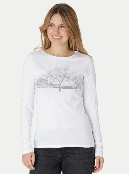 Peaces.bio - handbedruckte Biomode Damen Langarmshirt Landscape von Peaces.bio - handbedruckte Biomode