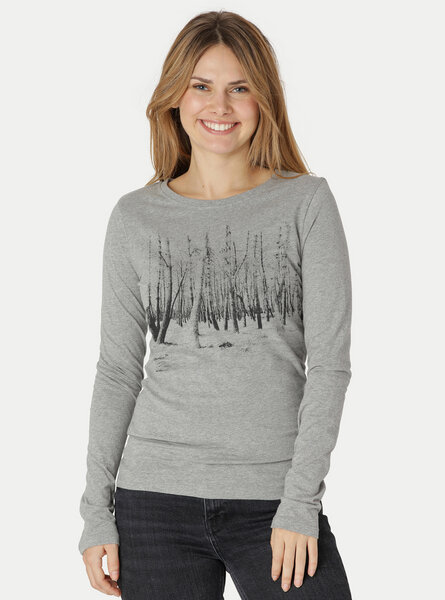 Peaces.bio - handbedruckte Biomode Damen Langarmshirt Woodland von Peaces.bio - handbedruckte Biomode