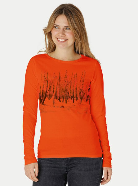 Peaces.bio - handbedruckte Biomode Damen Langarmshirt Woodland von Peaces.bio - handbedruckte Biomode