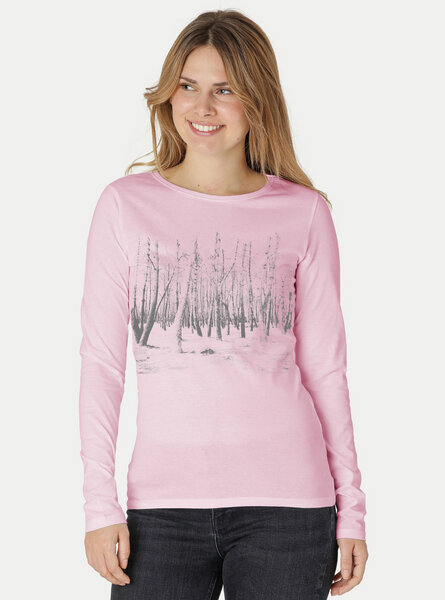 Peaces.bio - handbedruckte Biomode Damen Langarmshirt Woodland von Peaces.bio - handbedruckte Biomode