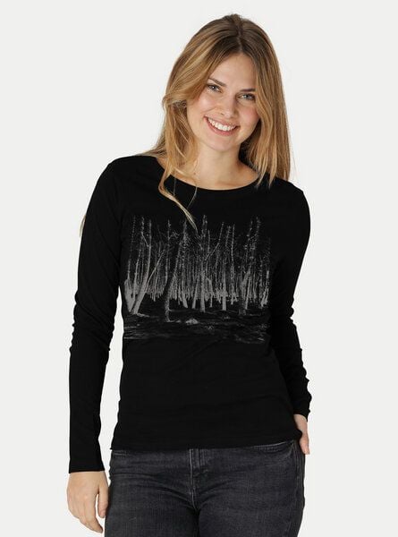 Peaces.bio - handbedruckte Biomode Damen Langarmshirt Woodland von Peaces.bio - handbedruckte Biomode