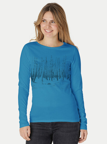 Peaces.bio - handbedruckte Biomode Damen Langarmshirt Woodland von Peaces.bio - handbedruckte Biomode