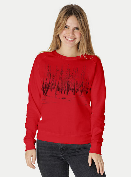 Peaces.bio - handbedruckte Biomode Damen Sweatshirt Woodland von Peaces.bio - handbedruckte Biomode