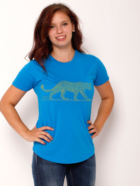 Peaces.bio - handbedruckte Biomode Ecovero®-Damen-T-Shirt "Leopard" von Peaces.bio - handbedruckte Biomode