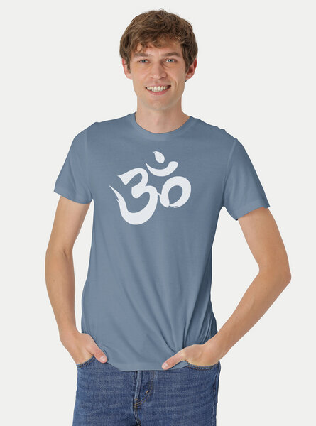 Peaces.bio - handbedruckte Biomode Fit T-Shirt "Om" Herren von Peaces.bio - handbedruckte Biomode