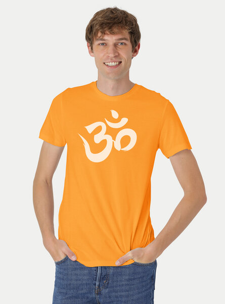 Peaces.bio - handbedruckte Biomode Fit T-Shirt "Om" Herren von Peaces.bio - handbedruckte Biomode