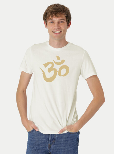 Peaces.bio - handbedruckte Biomode Fit T-Shirt "Om" Herren von Peaces.bio - handbedruckte Biomode