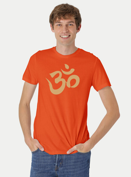 Peaces.bio - handbedruckte Biomode Fit T-Shirt "Om" Herren von Peaces.bio - handbedruckte Biomode