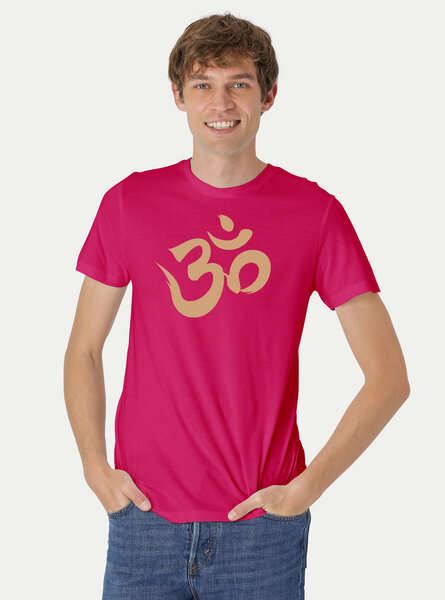 Peaces.bio - handbedruckte Biomode Fit T-Shirt "Om" Herren von Peaces.bio - handbedruckte Biomode