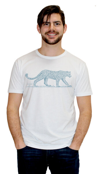 Peaces.bio - handbedruckte Biomode Herren-Bambus-Viskose-T-Shirt Leopard von Peaces.bio - handbedruckte Biomode