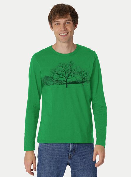 Peaces.bio - handbedruckte Biomode Herren Langarmshirt Landscape von Peaces.bio - handbedruckte Biomode