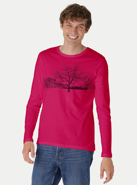 Peaces.bio - handbedruckte Biomode Herren Langarmshirt Landscape von Peaces.bio - handbedruckte Biomode