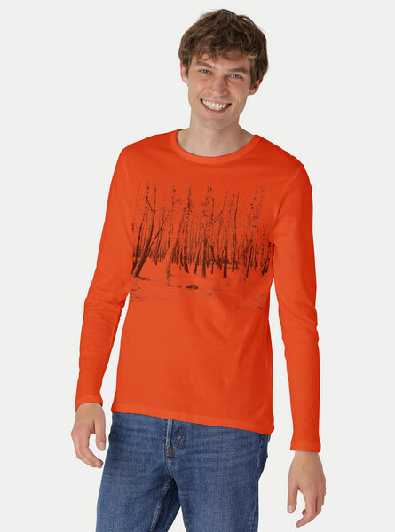 Peaces.bio - handbedruckte Biomode Herren Langarmshirt Woodland von Peaces.bio - handbedruckte Biomode