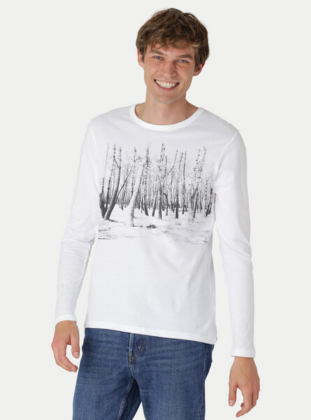 Peaces.bio - handbedruckte Biomode Herren Langarmshirt Woodland von Peaces.bio - handbedruckte Biomode