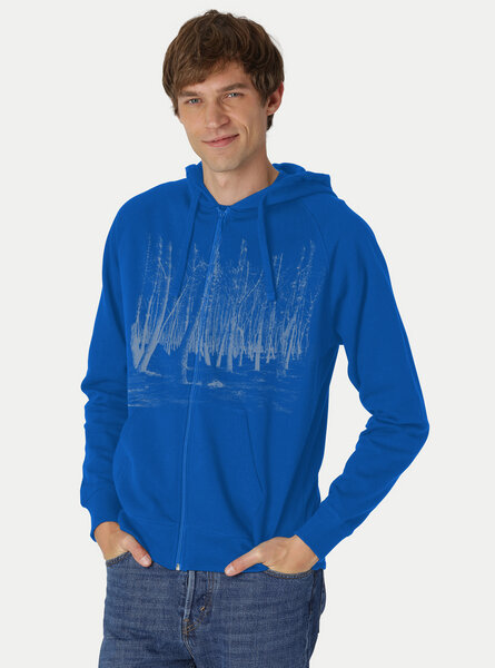 Peaces.bio - handbedruckte Biomode Herren Zip-Hoodie Woodland von Peaces.bio - handbedruckte Biomode