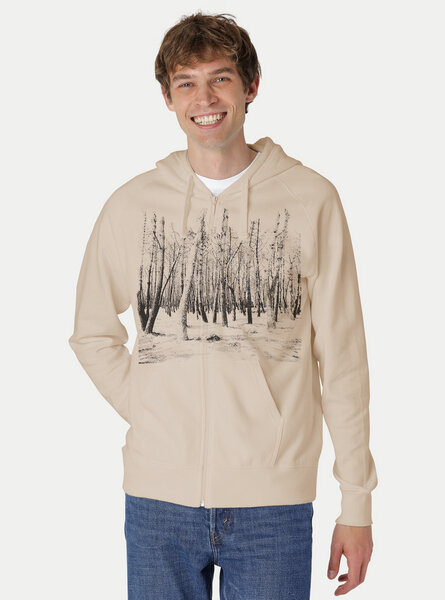 Peaces.bio - handbedruckte Biomode Herren Zip-Hoodie Woodland von Peaces.bio - handbedruckte Biomode