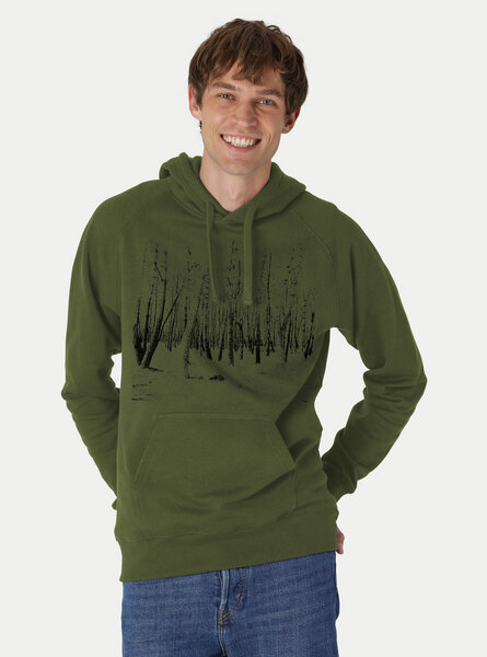 Peaces.bio - handbedruckte Biomode Hoodie Woodland Herren von Peaces.bio - handbedruckte Biomode