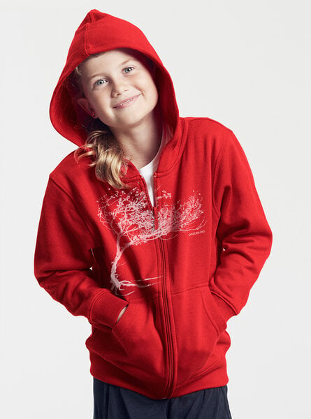 Peaces.bio - handbedruckte Biomode Kinder Zip-Hoodie Windy Tree von Peaces.bio - handbedruckte Biomode