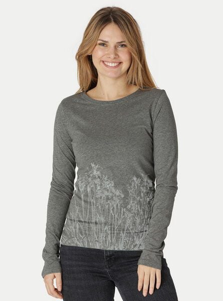 Peaces.bio - handbedruckte Biomode Langarmshirt Damen Mystic Iris von Peaces.bio - handbedruckte Biomode
