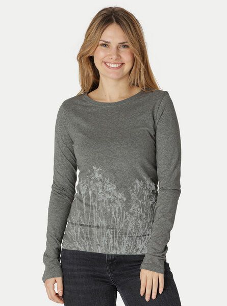 Peaces.bio - handbedruckte Biomode Langarmshirt Damen Mystic Iris von Peaces.bio - handbedruckte Biomode