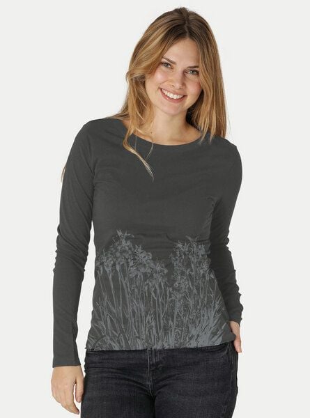 Peaces.bio - handbedruckte Biomode Langarmshirt Damen Mystic Iris von Peaces.bio - handbedruckte Biomode