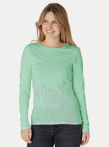 Peaces.bio - handbedruckte Biomode Langarmshirt Damen Mystic Iris von Peaces.bio - handbedruckte Biomode