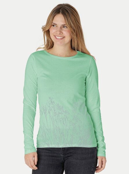 Peaces.bio - handbedruckte Biomode Langarmshirt Damen Mystic Iris von Peaces.bio - handbedruckte Biomode