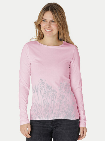 Peaces.bio - handbedruckte Biomode Langarmshirt Damen Mystic Iris von Peaces.bio - handbedruckte Biomode