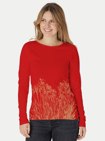 Peaces.bio - handbedruckte Biomode Langarmshirt Damen Mystic Iris von Peaces.bio - handbedruckte Biomode