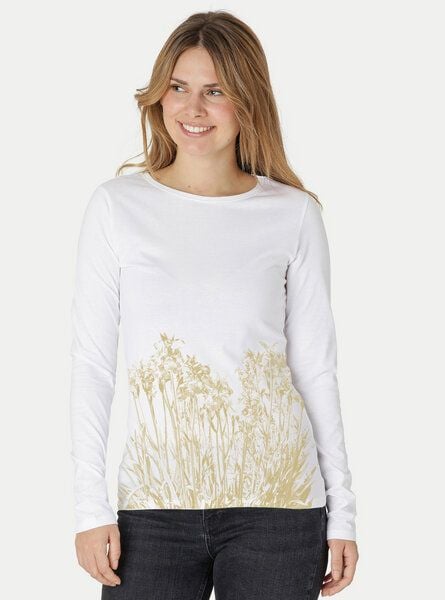 Peaces.bio - handbedruckte Biomode Langarmshirt Damen Mystic Iris von Peaces.bio - handbedruckte Biomode